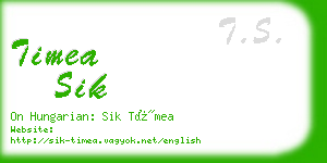 timea sik business card